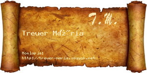 Treuer Mária névjegykártya