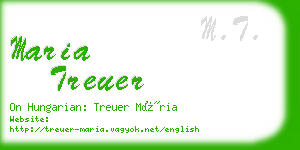 maria treuer business card